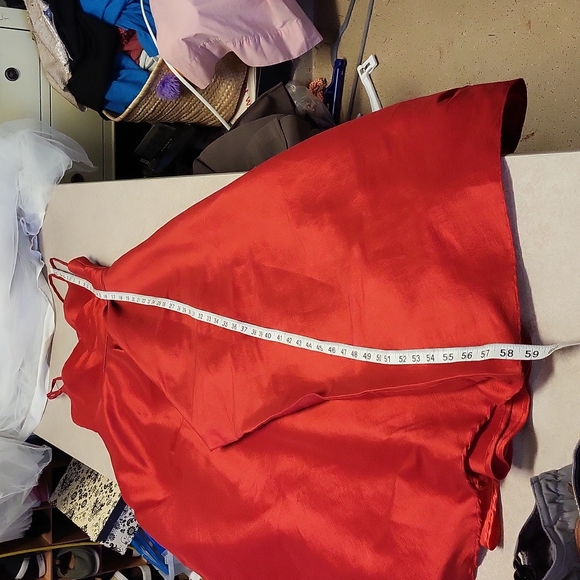 ALYCE PARIS Red Prom Dress Cursty High Slit In Front Double Strap in Back Size 4 - Picture 17 of 17